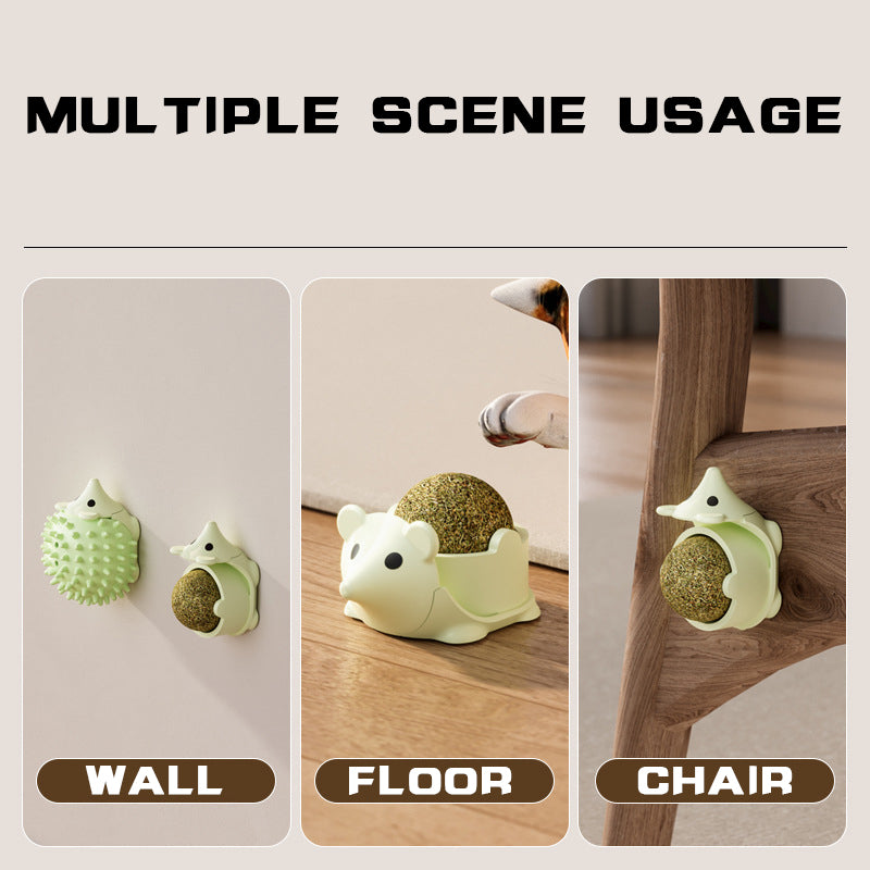 Kado Corner Groomer — replaceable catnip ball design