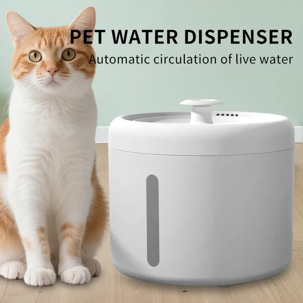 Izumi Fountain — 2.5L filtered cat water fountain, white minimal design