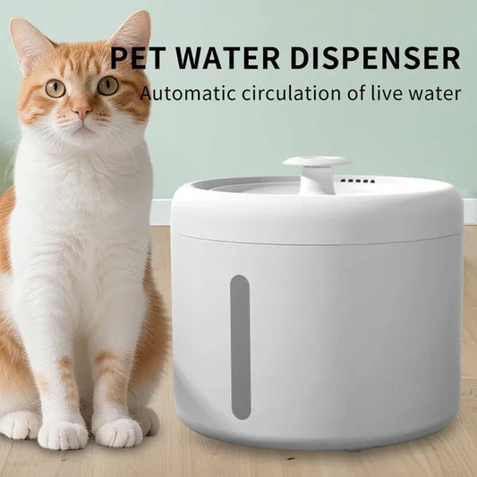 Izumi Fountain — 2.5L filtered cat water fountain, white minimal design