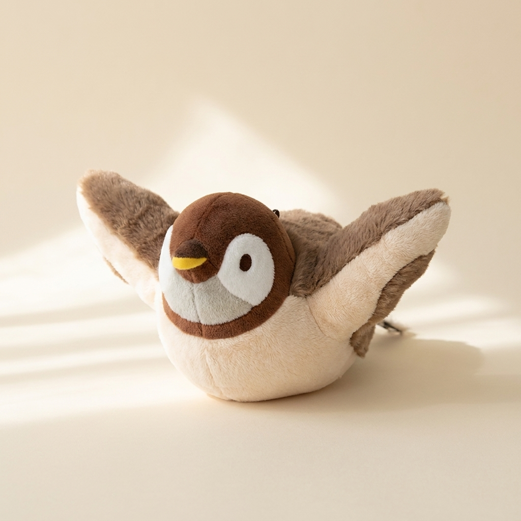 Tori Flutter — plush flapping bird cat toy, studio shot
